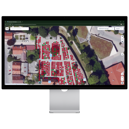 Digitaler Friedhofsplan in schongau